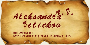 Aleksandra Veličkov vizit kartica